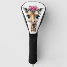 Niedliches Baby Giraffe mit Blume und Holly