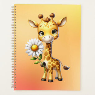 Niedliches Baby Giraffe mit Daisy Blume-88681 Planer