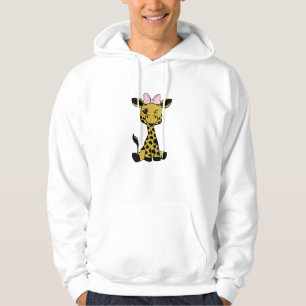 niedliches Baby Giraffe mit rosa Bogen Hoodie