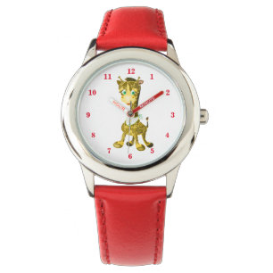 Niedliches Baby Giraffe - Rot Armbanduhr