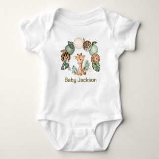 Niedliches Baby Giraffe Safari Animal Print Strampler