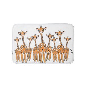 Niedliches Baby Giraffe, Safaritiere Bath Mat Badematte