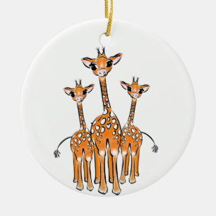 Niedliches Baby Giraffe, Safaritiere Keramik Ornam Keramik Ornament
