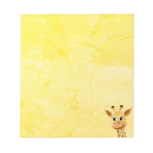 Niedliches Baby Giraffe Zeichnend Notizblock