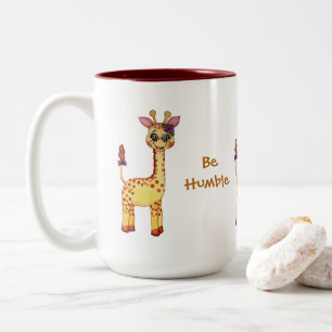 Niedliches Baby-Giraffe Zweifarbige Tasse