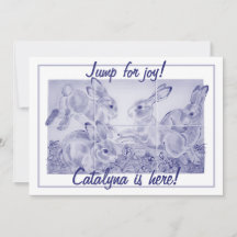 Niedliches Baby Girl oder Boy Bunny Art Personalis