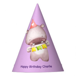 Niedliches Baby Hippo zum Geburtstag Partyhütchen