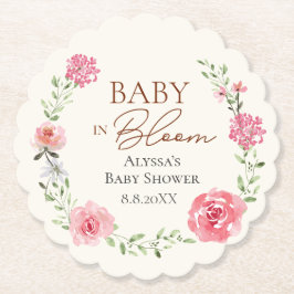Niedliches Baby in Bloom Baby Dusche Custom Untersetzer