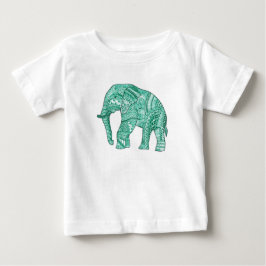 Niedliches Baby-Jersey-Tee mit gemustertem Elefant Baby T-shirt