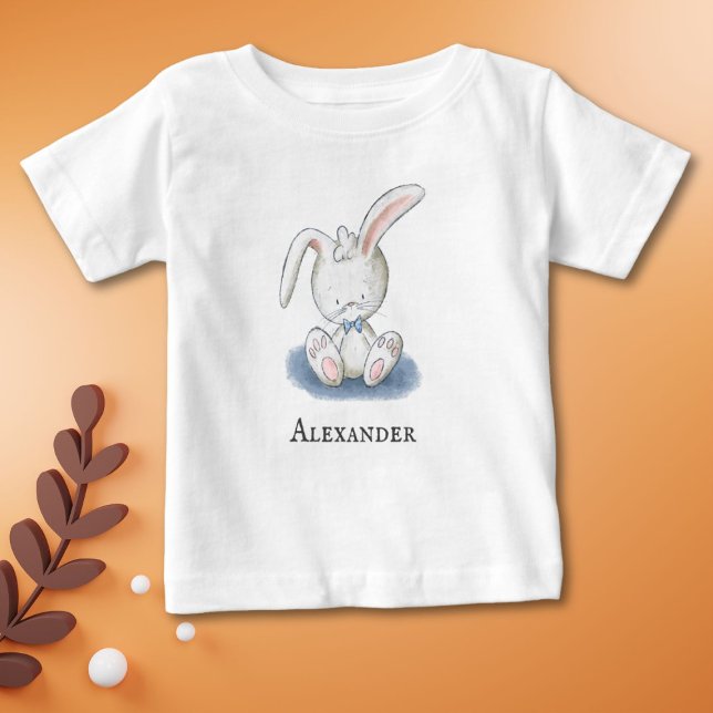 Niedliches Baby-Kaninchen Personalisiert Baby T-shirt (Von Creator hochgeladen)