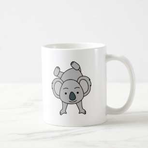 Niedliches Baby Koala mit einem Lächeln auf einem  Kaffeetasse