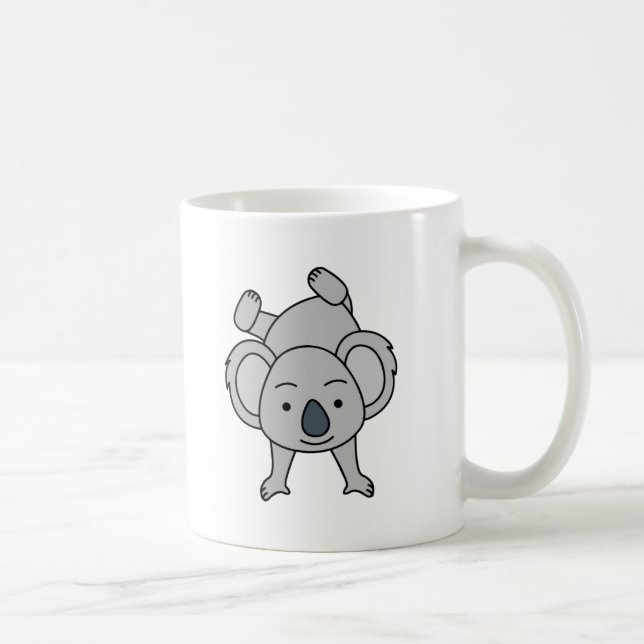 Niedliches Baby Koala mit einem Lächeln auf einem  Kaffeetasse (Rechts)
