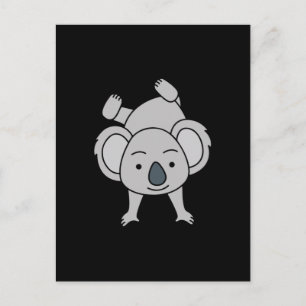 Niedliches Baby Koala mit einem Lächeln auf einem Postkarte