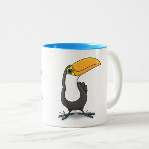 Niedliches Baby lächelnd Toucan Cartoon Zweifarbige Tasse