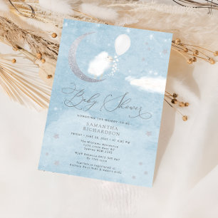 Niedliches Baby Lamb Ballon Kinderdusche Einladung