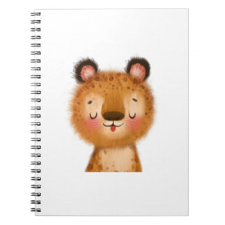 Niedliches Baby Leopard Spiral Foto Notebook Notizblock