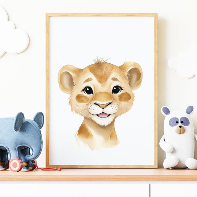 Niedliches Baby Lion Safari Kinderzimmer Poster (Von Creator hochgeladen)