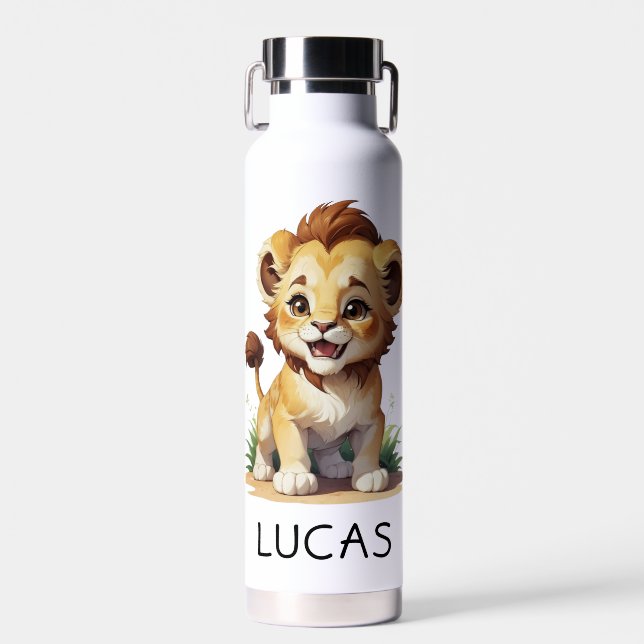 Niedliches Baby Lion Safari Zoo Kupfer Vakuum isol Trinkflasche (Vorne)