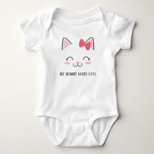 niedliches Baby Mommy Katzenliebhaber Strampler