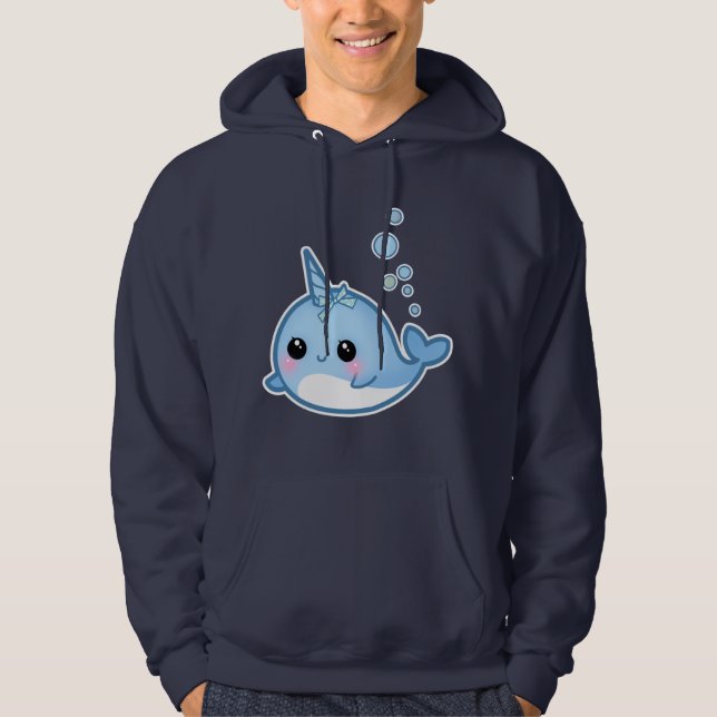 Niedliches Baby narwhal Hoodie (Vorderseite)
