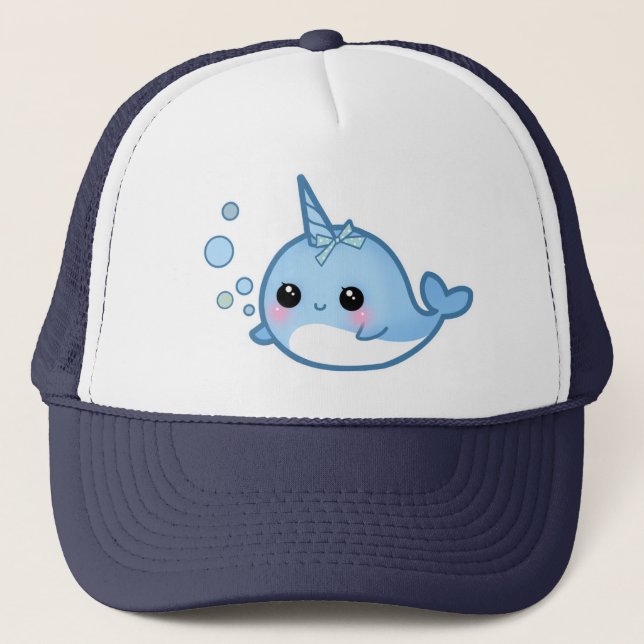 Niedliches Baby narwhal Truckerkappe (Vorderseite)