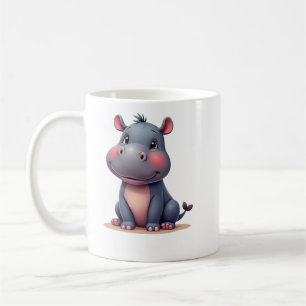 Niedliches Baby-Nilpferd-Kaffeetasse Kaffeetasse