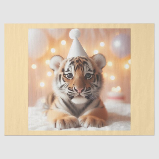 Niedliches Baby offenbart neutrales Gelbschwanz-Ti Seidenpapier (Vorderseite)