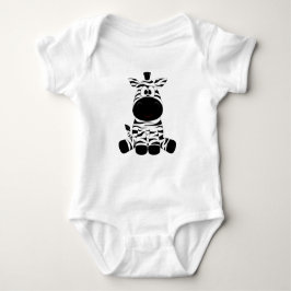 Niedliches Baby One Piece Hemd mit Adorable Zebra Baby Strampler