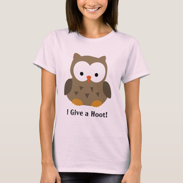 Niedliches Baby Owl Personalisiert T-Shirt (Vorderseite)