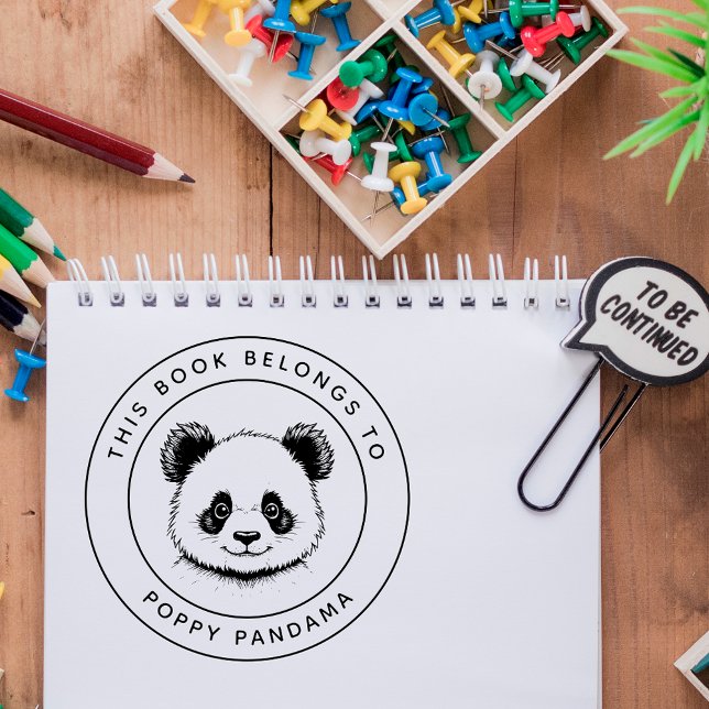 Niedliches Baby Panda Dieses Buch gehört zum Namen Permastempel (Von Creator hochgeladen)