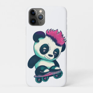 Niedliches Baby Panda mit Mohawk Skater Panda Case-Mate iPhone Hülle