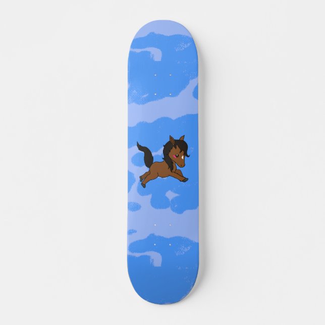Niedliches Baby Pferd Skateboard (Vorne)