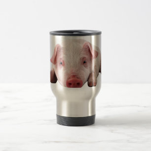 Niedliches Baby Pig Travel Coffee Mug Reisebecher