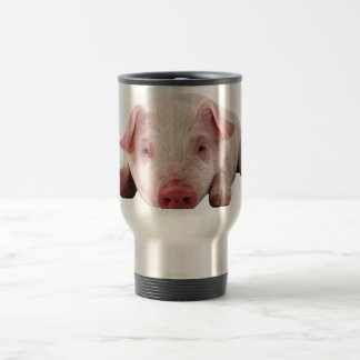 Niedliches Baby Pig Travel Coffee Mug Reisebecher