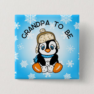Niedliches Baby Pinguin Opa zu sein   Babydusche Button