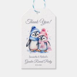 Niedliches Baby Pinguin Winter Gender Reveal Gastg Geschenkanhänger