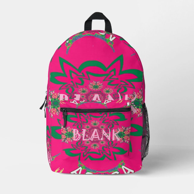 Niedliches Baby Pink Blütendruckpapier Nähtasche Bedruckter Rucksack (Vorderseite)