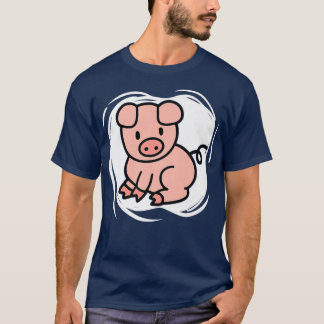 Niedliches Baby Schwein I Cartoon Schwein I Niedli T-Shirt