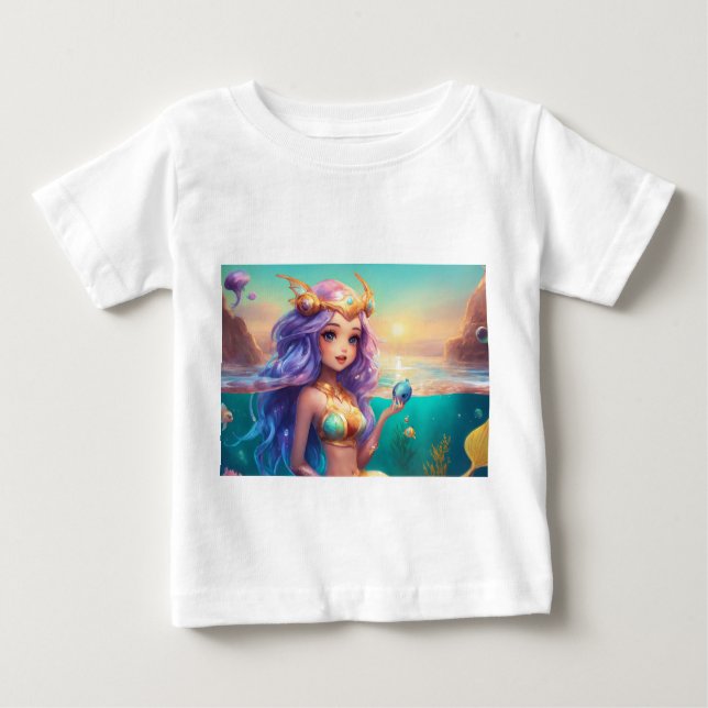 Niedliches Baby-Shirt mit schönem Foto der Meerjun Baby T-shirt (Vorderseite)
