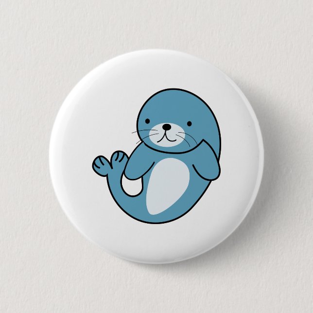 Niedliches Baby-Siegel Button (Vorderseite)