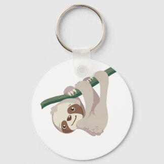 Niedliches Baby-Sloth auf einer Zweigniederlassung Schlüsselanhänger
