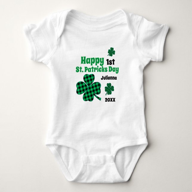 Niedliches Baby| St. Patricks Day Baby Strampler (Vorderseite)