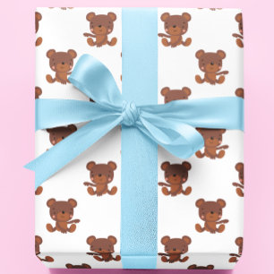 Niedliches Baby Teddy Bär Muster Geschenkpapier