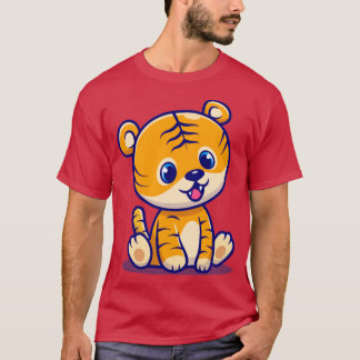 Niedliches Baby Tiger Sitting Cartoon1 T-Shirt