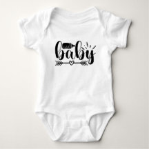 Niedliches Baby Typografisches Herz-Arrow-Flaschen