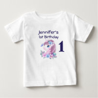 Niedliches Baby Unicorn mit Big Eyes Geburtstag