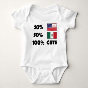 Niedliches Baby USA Mexiko des 50% Amerikaner-50% Baby Strampler