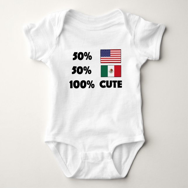 Niedliches Baby USA Mexiko des 50% Amerikaner-50% Strampler (Vorderseite)