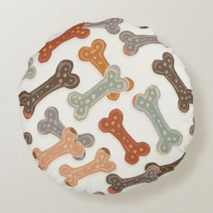 Niedliches Baby Welpe (Husky) Rundkissen Rundes Kissen