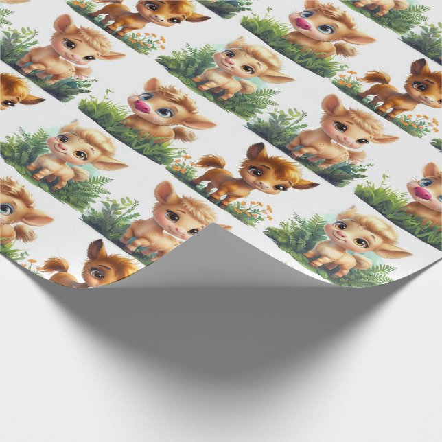 Niedliches Baby-Wrapper Geschenkpapier (Ecke)